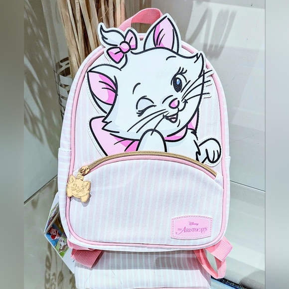 Disney Handbags - New Bioworld Disney Aristocats Marie Pink Small Backpack